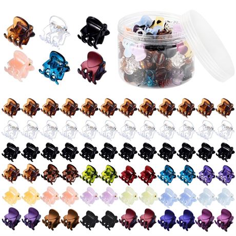 Funtopia Mini Hair Claw Clips - Assorted - 72pcs