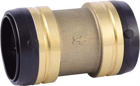 SharkBite 2 Inch Coupling, Push to Connect Brass Fitting