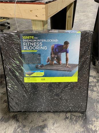 Ignite premium interlocking fitness flooring (4) 25" L25" w x0.70" D