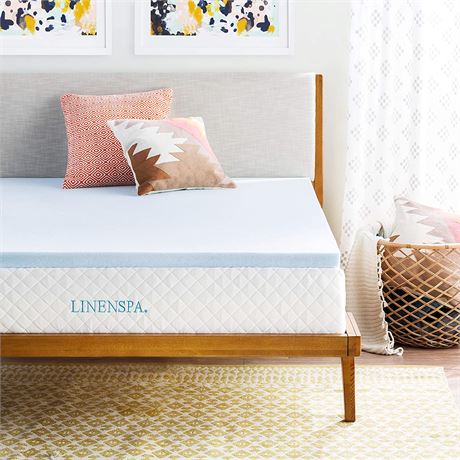 Linenspa 2 Inch Memory Foam Mattress Topper