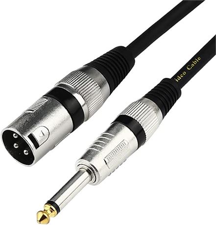 Disino 6.35mm (1/4 inch) TS Mono to XLR Interconnect Cable, 3 Feet