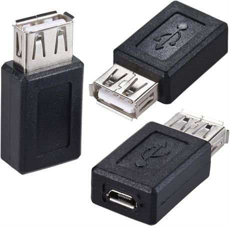 Warmstor 3Pk USB 2.0 to Micro USB Adapter Converter