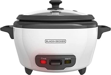 Black+Decker 6-Cup Rice Cooker with Steaming Basket