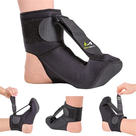 BraceAbility Plantar Fasciitis Night Splint Sock Small