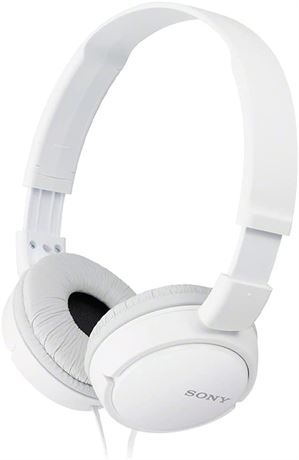 Sony ZX Series Wired On-Ear Headphones, White - Fully Functional