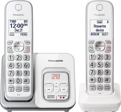 Panasonic DECT 6.0 Expandable Cordless Phone with Answering Machine