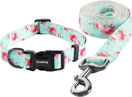 Ihoming Puppy Collar and Leash Set - Spring Floral