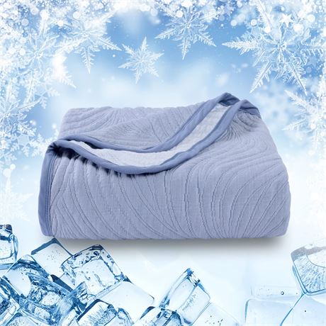 SOCHOW Cooling Blanket for Bed - Blue