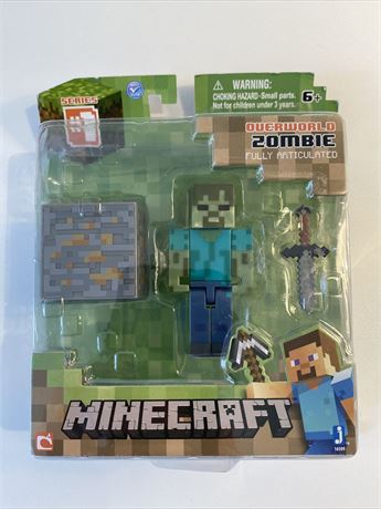 Minecraft Overworld Zombie Fully Articulated Series 1 Action Figure