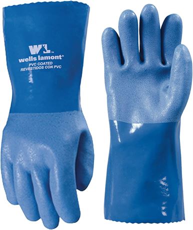 Wells Lamont Heavy Duty PVC Coated Work Gloves, Abrasion & Cut Resistant