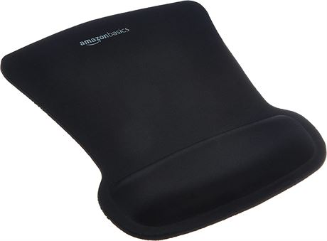 Amazon Basics Gel Computer Mouse Pad with Wrist Support Rest - Black