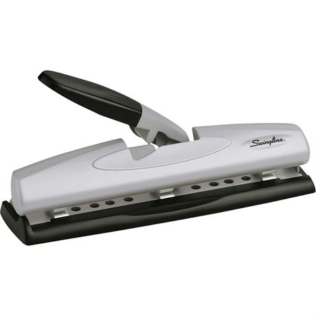 Swingline Desktop Hole Punch, Black/Silver