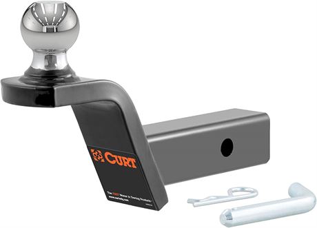 CURT 45155 Fusion Trailer Hitch Mount with 2-Inch Ball & Pin 7,500 lbs 2" Rise