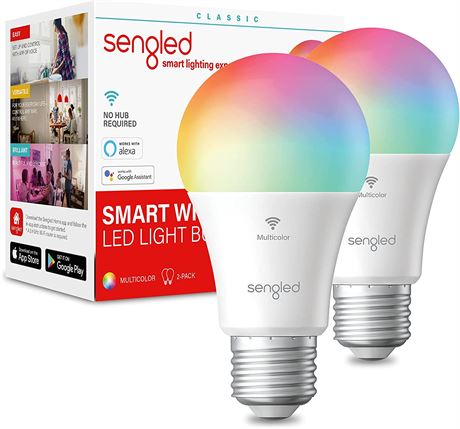 Sengled Smart WiFi Light Bulbs A19 RGB Alexa Light Bulb