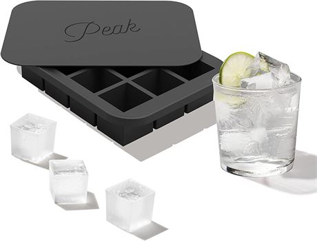 W&P Peak Silicone Everyday Ice Tray w/ Protective Lid, Charcoal