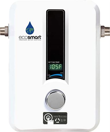 EcoSmart ECO 11 Tankless Water Heater, 13KW, 240 Volts