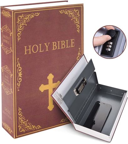 Book Safe Combination Lock Bible