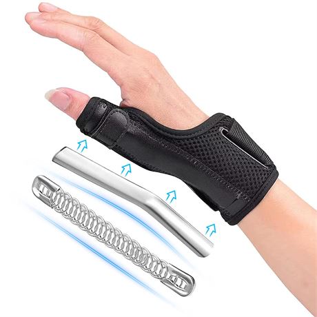 PKSTONE Thumb Spica Splint, Adjustable Breathable Wrist Splint/Hand Brace