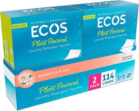 ECOS Laundry Detergent Sheets (57 Sheets) - Opened