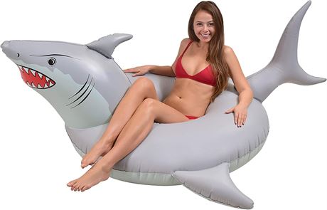 GoFloats Inflatable Great White Bite Party Tube Float