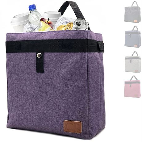 CLEVER PINKPHIN Car Trash Can Hanging for Headrest (Purple)