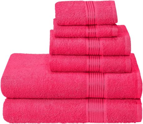 Belizzi Home Ultra Soft 6 Pack Cotton Towel Set,