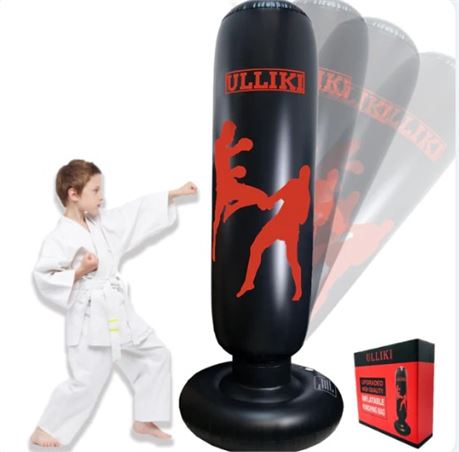 ULLIKI Inflatable Punching Bag - Black