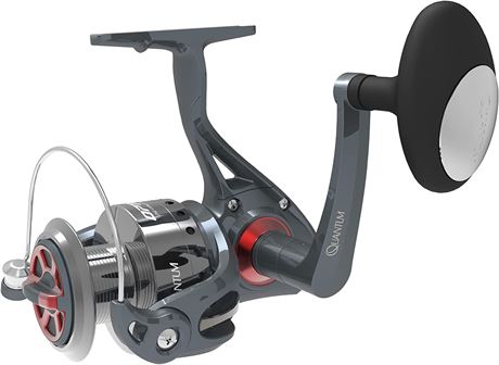 Quantum Optix Spinning Fishing Reel, Size 60 Reel, 4.9:1 Gear Ratio, Silver