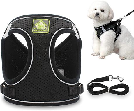 Dog Harness and Leash Set, No-Pull Puppy Vest for Small Dogs and Cats