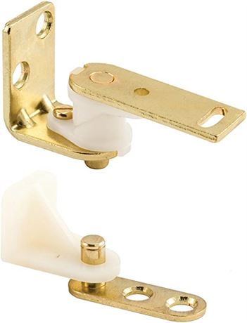 Prime-Line U 9133 Cafe Door Style Hinge Set, Brass