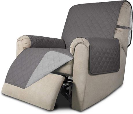 Easy-Going Recliner Chair Covers Reversible (light grey/biege)