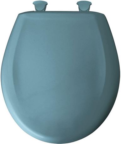 Bemis 200SLOWT 064 Lift-Off Plastic Round Slow-Close Toilet Seat, Regency Blue