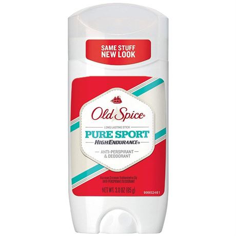 Old Spice High Endurance Anti-Perspirant/Deodorant, Pure Sport, 3 oz, Pack of 3