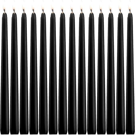 YIHANG Black Taper Candles - Set of 14 Dripless Candles