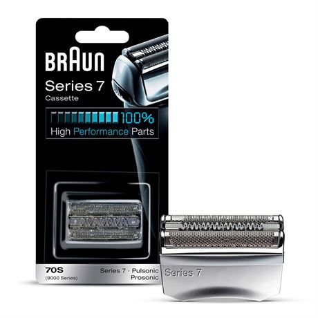 Braun Series 7 70S Electric Shaver Head Replacement Cassette, Silver