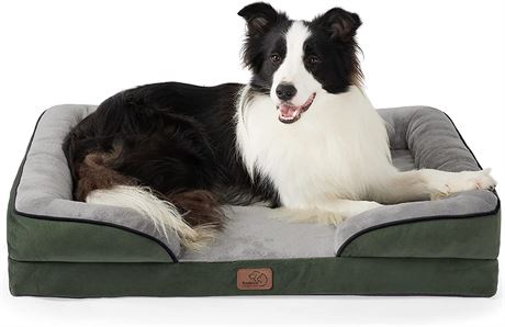 Bedsure Large Orthopedic Dog Bed 35x25 dark green