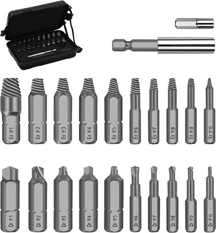 Be91eiter Damaged Screw Extractor Set, 22 PCS