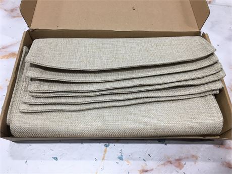 6pack Dinnerware Place Setting Mats - Burlap/Biege