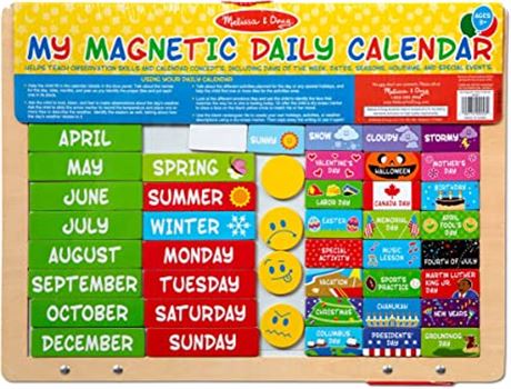 Melissa & Doug My First Daily Magnetic Activities Calendar For Kids