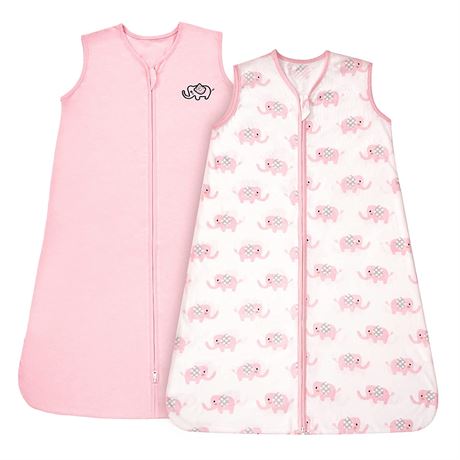 TILLYOU Sleep Sack - Cotton Wearable Blanket Baby 2-Pack Set, 18-24 Months