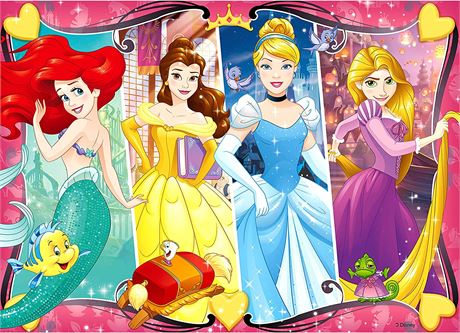 Disney Princess Heartsong 60 Piece Glitter Jigsaw