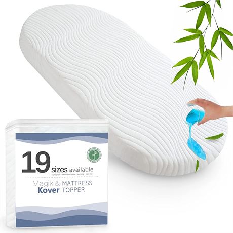 Magik & Kover Bassinett Mattress Pad, 15x30, White