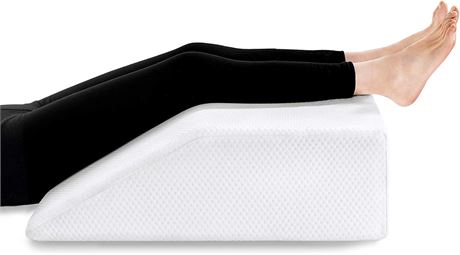 Eletecpro Leg Elevation Memory Foam Wedge Pillow, White