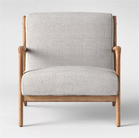 Threshold Esters Wood Armchair Light Gray