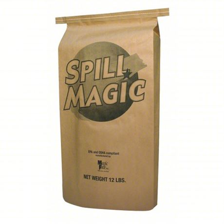 SPILL MAGIC Absorbent Powder: 12 lb Wt, Bag, Not Scented, Set of 2