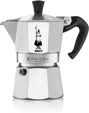 Moka Express: Iconic Stovetop Espresso Maker, Makes Real Italian Coffee,