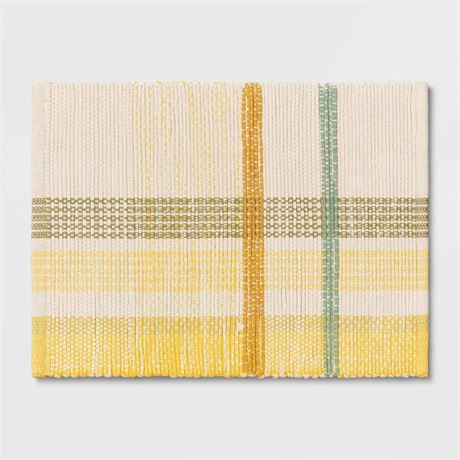 Plaid Cotton Bath Rug - Threshold