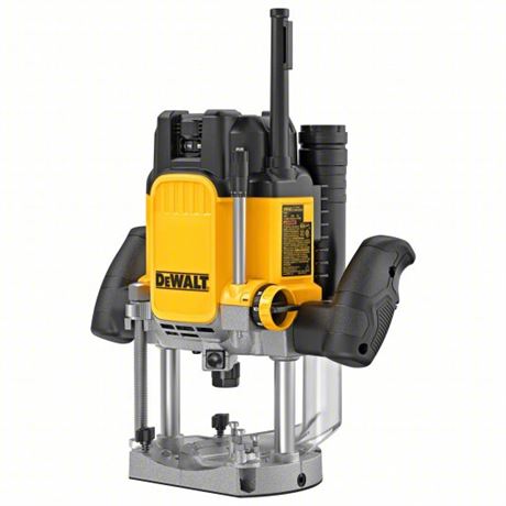 DEWALT Router, Plunge Base, 3 hp, Variable Speed, 22,000 RPM, 1/4 in_1/2