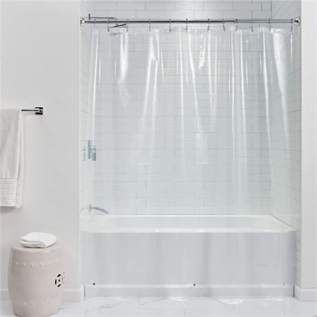 Waterproof Shower Curtain Liner, Strong Weighted Magnets