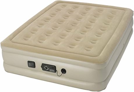 Serta NeverFlat Raised Air Mattress w/ Electric Pump - Double High Queen